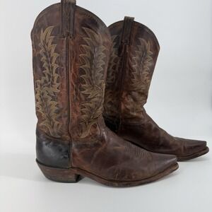 Tony Llama Cowboy Boots Men 12 EE Soft Brown Leather Western Vintage Nostalgia